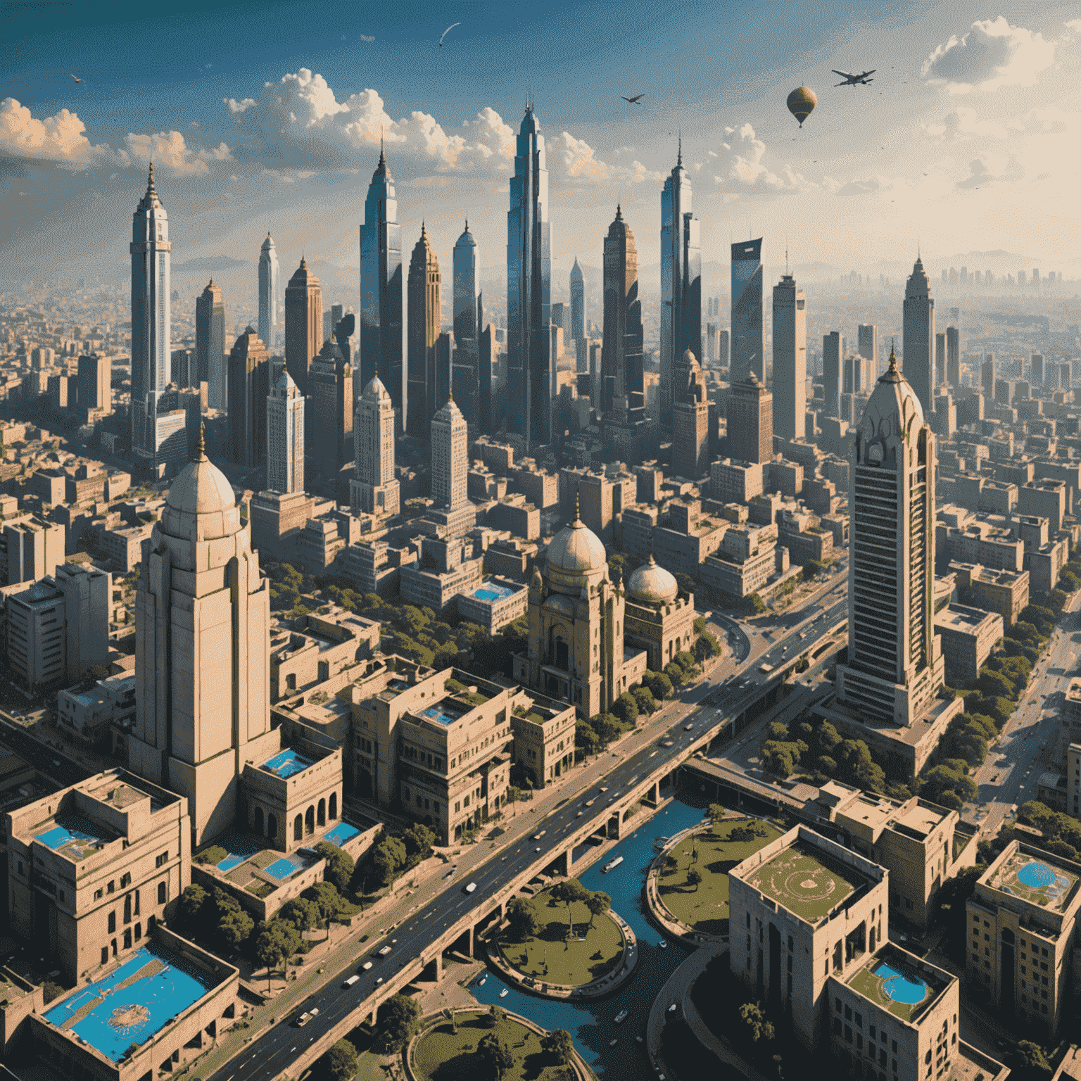 A panoramic view of a bustling Indian city skyline transitioning into a global map, symbolizing Betropolisx's expansion from India to the world. The image showcases modern architecture blending with traditional Indian elements, with social casino game icons floating above the cityscape.